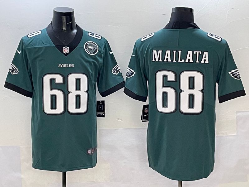 Men Philadelphia Eagles #68 Mailata Green New Nike Limited 2025 NFL Jersey style 2->philadelphia eagles->NFL Jersey